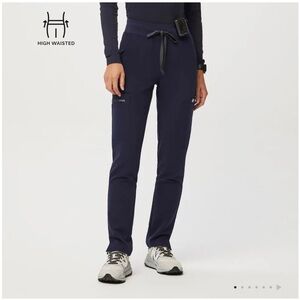 FIGS Navy High Waisted Yola Skinny Scrub Pants